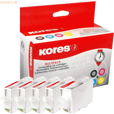 Kores Tintenpatronen Multipack kompatibel mit Canon PGI-5BK, CLI-8 sch von Kores