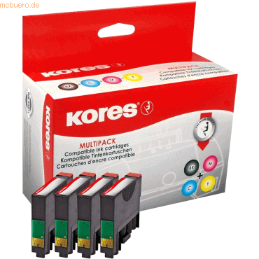 Kores Tintenpatronen Multipack kompatibel mit Epson T1631, T1632, T163 von Kores