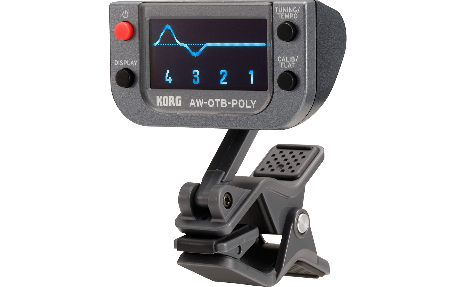 Korg AW-OTB Poly Clip-On Tuner für Bass, schwarz von Korg