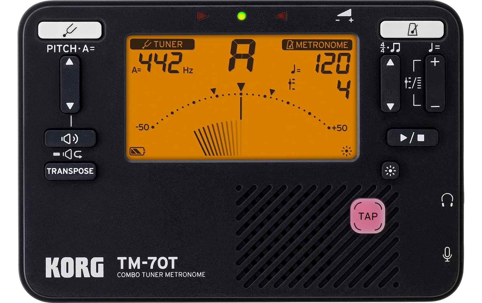 Korg TM-70 Metronom, Stimmgerät, schwarz Korg TM-70 Metronom, Stimmgerät, schwarz von Korg