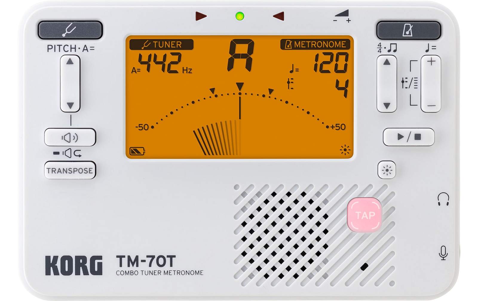 Korg TM-70 Metronom, Stimmgerät, weiß Korg TM-70 Metronom, Stimmgerät, weiß von Korg