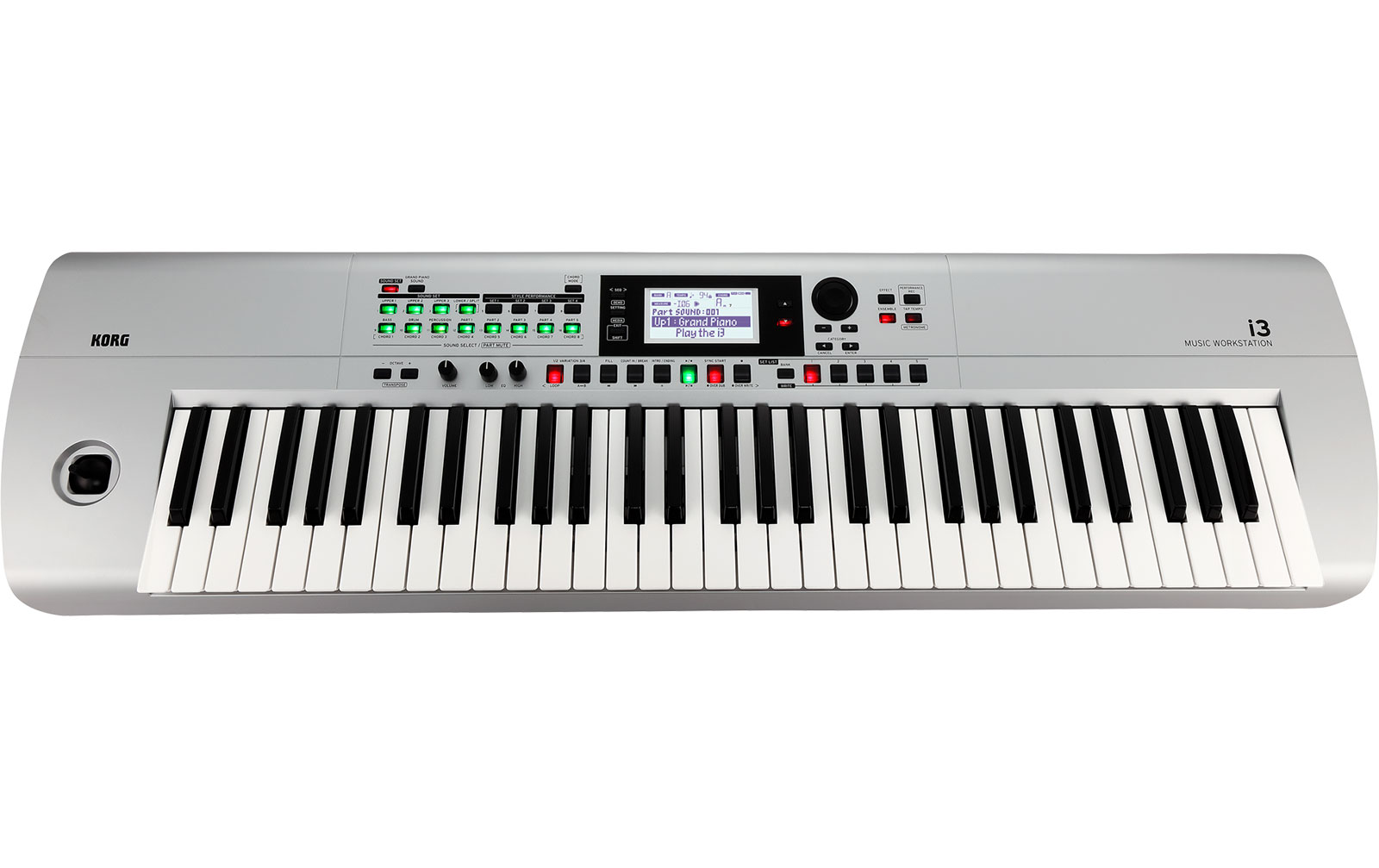 Korg i3 Workstation mit 61 Tasten, silber von Korg