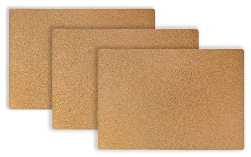 3er-Pack Schreibunterlage aus Kork | Kork Schreibtischunterlage für Büro & Homeoffice | Office-Mat | Desk Mat | Tischunterlage aus Presskork von Kork-Deko