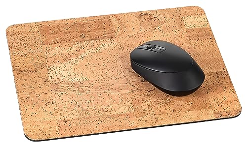 Mousepad Kork | Mauspad aus Kork | Schreibtischunterlage für Büro & Homeoffice | Unterlage für Computermaus von Kork-Deko