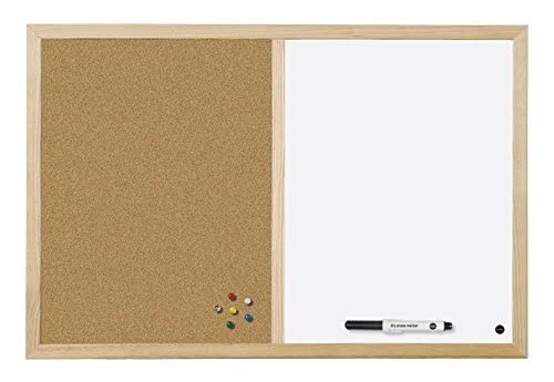 Kurk24 - Kork Pinnwand - Whiteboard - Visionboard, Pinboard, Pinwand, Korkplatten - 60x90 cm von Korkonline