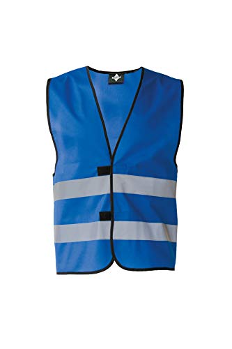 KORNTEX Warnweste mit Klettverschluss Dortmund - Sicherheitsweste Pannenweste – EN 17353 zertifiziert, 360° Reflexstreifen, S, blau, stark reflektierend für beste Sichtbarkeit, Unisex von Korntex
