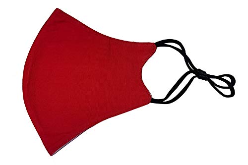 Korntex Erwachsene Maske Mund-Nase-Maske Rot, 25 x 15, MNMASKBWR von Korntex