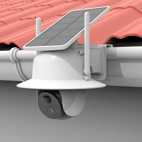 Koroao Dachrinnenhalterung kompatibel mit ANSQUE Sicherheitskameras Wireless Outdoor (GU01/SA01) und AOSU SolarCam D1 Classic/Kit (Weiß) von Koroao