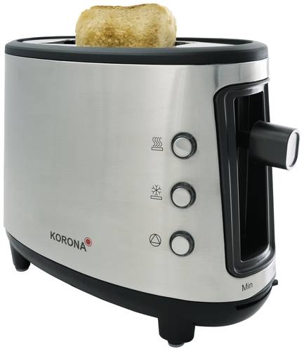 Korona 21304 Toaster mit Brötchenaufsatz Edelstahl, Schwarz von Korona