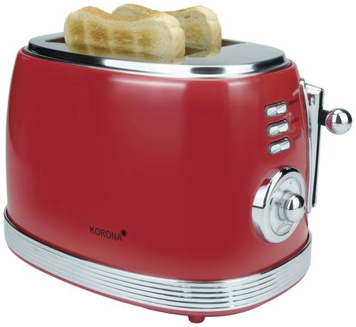 Korona 21668 Toaster mit Brötchenaufsatz Rot von Korona