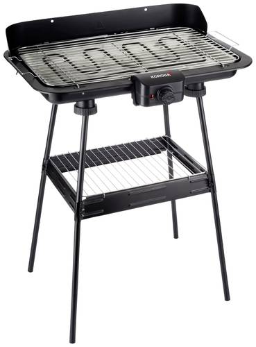 Korona 46221 Elektro Standgrill Kontrollleuchte, stufenloser Temperaturregler Schwarz von Korona