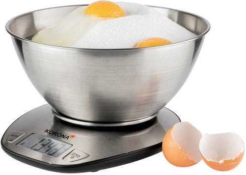 Korona Mila Digitale Küchenwaage mit Messschale Wägebereich (max.)=5kg Edelstahl von Korona