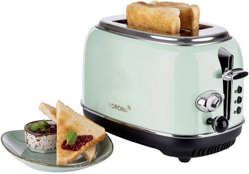 Korona Retro 21665 Toaster mit Brötchenaufsatz Mint von Korona