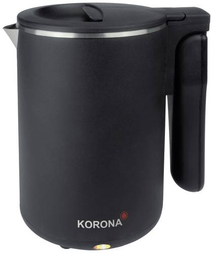 Korona Wasserkocher schnurlos, Cool-Touch-Gehäuse, klappbar Schwarz von Korona