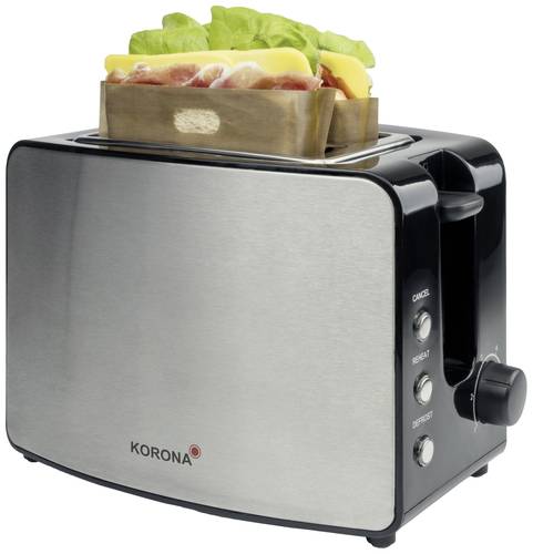 Korona XXL Toaster Edelstahl, Schwarz von Korona