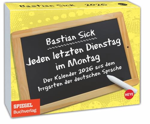 Bastian Sick - Kalender 2026 - Tagesabreißkalender - Heye-Verlag - Tischkalender mit komischen Schreibfehlern - 14 cm x 11 cm Bastian Sick - Kalender 2026 - Tagesabreißkalender - Heye-Verlag - Tischkalender mit komischen Schreibfehlern - 14 cm x 11 cm von Korsch Verlag