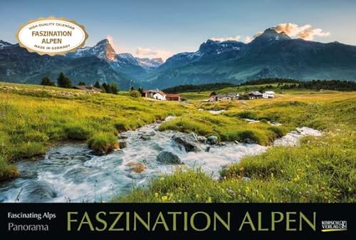 Faszination Alpen - Kalender 2024 - Panorama-Format - Korsch-Verlag - Fotokalender - Fotokunst - 58 cm x 39 cm von Korsch Verlag