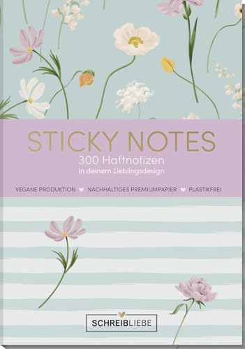Korsch Verlag Sticky Notes Bloom vegan - Notizzettel-Set, selbstklebende Haftnotizen mit 300 Sticker insgesamt - 10,5 cm x 15,2 cm - SchreibLiebe Korsch Verlag Sticky Notes Bloom vegan - Notizzettel-Set, selbstklebende Haftnotizen mit 300 Sticker insgesamt - 10,5 cm x 15,2 cm - SchreibLiebe von Korsch Verlag