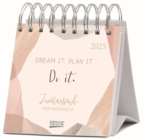 Plan it - Postkartenkalender 2025 - Wochenkalender - Korsch-Verlag - mit 53 Sprüchen in Deutsch und Englisch - 17 cm x 16 cm von Korsch Verlag