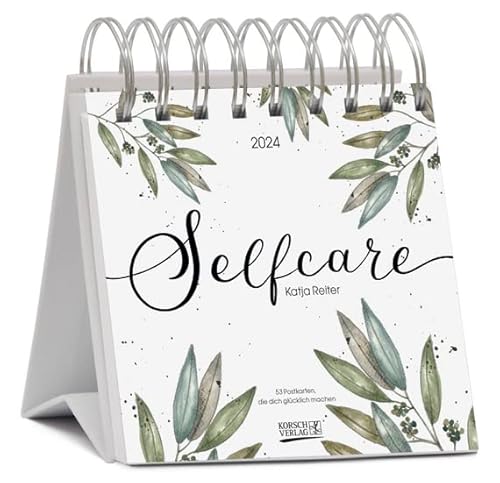 Selfcare - Postkartenkalender 2024 - Wochenkalender - Korsch-Verlag - 53 Postkarten mit inspirierenden Sprüchen - 17 cm x 16 cm von Korsch Verlag