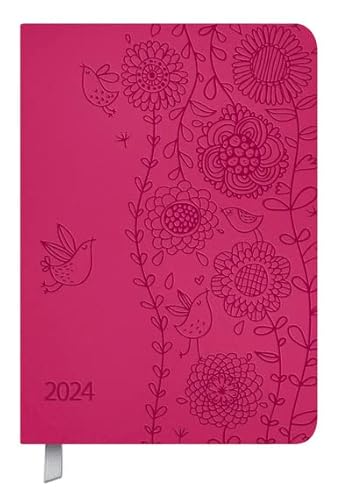 Timer Soft Touch pink - Kalender 2024 - Korsch-Verlag - Taschenkalender A6 - eine Woche auf 2 Seiten - 11 cm x 15,5 cm von Korsch Verlag