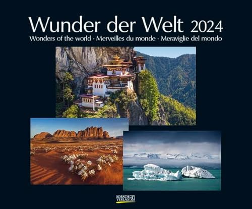 Wunder der Welt - Kalender 2024 - Art-Format - Korsch-Verlag - Fotokalender - Motive hochglanzlackiert - 55 cm x 45,5 cm von Korsch Verlag