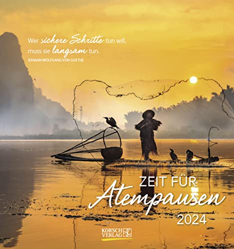 Zeit für Atempausen 2024: aufstellbarer Postkartenkalender von Korsch Verlag