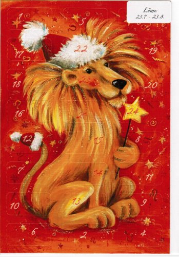 Adventskalenderkarte Sternzeichen Löwe Adventskalenderkarte Sternzeichen Löwe von Korsch
