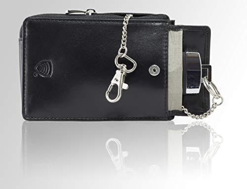 Koruma KFZ Keyless Go Schutz Autoschlüssel RFID Case - Schwarz Leder Tasche Box - NFC Signal Blocker Karte Schutzhülle Schlüsseltasche Funkschlüssel Abschirmung für Auto Motorrad - Entry Safe Koruma KFZ Keyless Go Schutz Autoschlüssel RFID Case - Schwarz Leder Tasche Box - NFC Signal Blocker Karte Schutzhülle Schlüsseltasche Funkschlüssel Abschirmung für Auto Motorrad - Entry Safe von Koruma