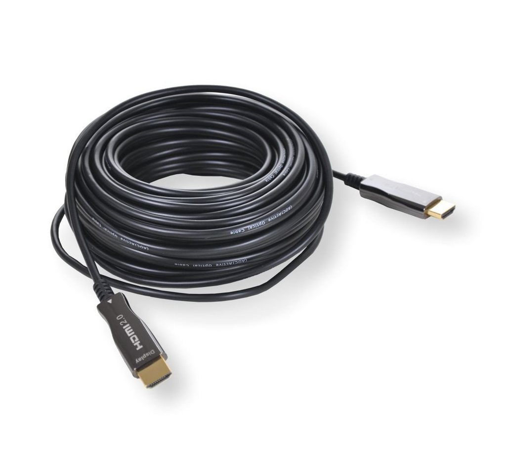Koscom Aktives HDMI 2.0 Glasfaser Kabel 20m 4K UHD HDMI-Kabel von Koscom
