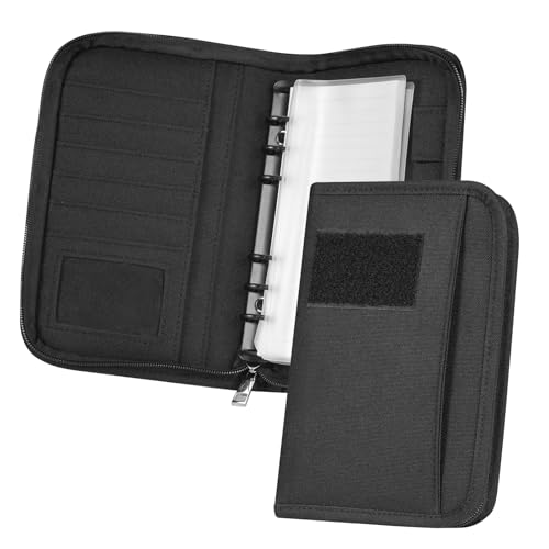 Kosibate Taktisches Notizbuch, Padfolio, Ringbuch mit 45 Blatt, Armee-/Militär-Notizbuch, Portfolio-Ordner mit Reißverschluss für taktische Ausrüstung und Organizer, nachfüllbarer 6-Ringordner von Kosibate