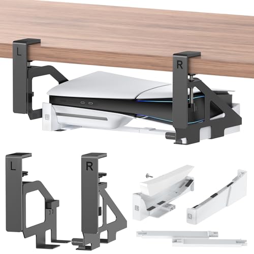 Kosker Bohrerlos PS5/PS5 Slim Under Desk Mount, Metall & Kunststoff PS5 Halter Zubehör kompatibel mit PS5 Digital & Disc, PS5 Tischhalterung mit Klemmhalterung, Lange und Kurze Schraube enthalten Kosker Bohrerlos PS5/PS5 Slim Under Desk Mount, Metall & Kunststoff PS5 Halter Zubehör kompatibel mit PS5 Digital & Disc, PS5 Tischhalterung mit Klemmhalterung, Lange und Kurze Schraube enthalten von Kosker