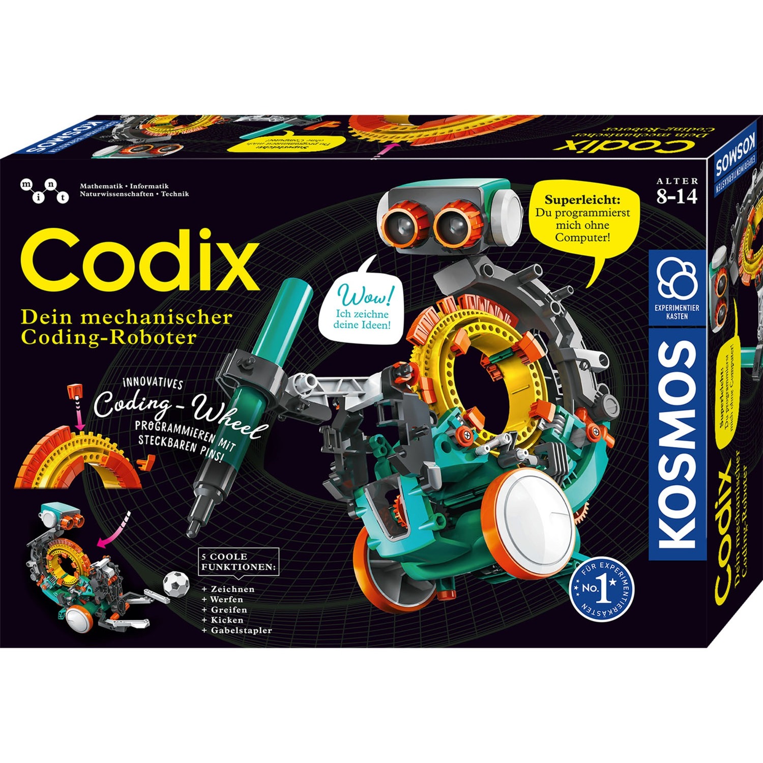 Codix - Dein mechanischer Coding-Roboter, Experimentierkasten von Kosmos