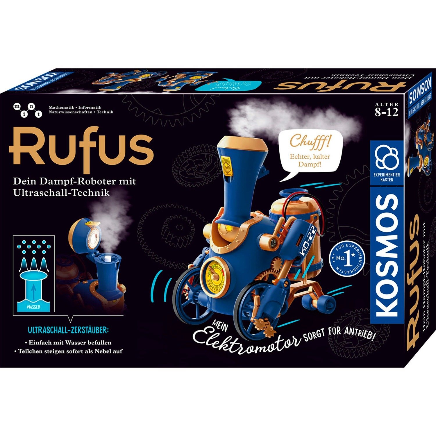 Rufus - Dein Dampf-Roboter mit Ultraschall-Technik, Experimentierkasten von Kosmos