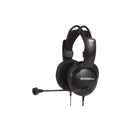 Koss SB40 Over-Ear Communication Gaming Headset Kopfhörer mit Mikrofon - Schwarz Koss SB40 Over-Ear Communication Gaming Headset Kopfhörer mit Mikrofon - Schwarz von Koss