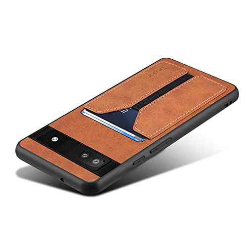 Kowauri Pixel 6A Wallet Case - Slim PU Leather Card Slot Protector - 2022, Brown Kowauri Pixel 6A Wallet Case - Slim PU Leather Card Slot Protector - 2022, Brown von Kowauri