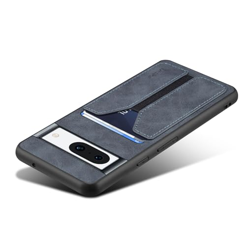 Kowauri Schutzhülle für Google Pixel 8a, PU-Leder, Brieftaschen-Schutzhülle mit Kreditkartenschlitzen, ultradünne Schutzhülle für Google Pixel 8a (Grau) von Kowauri