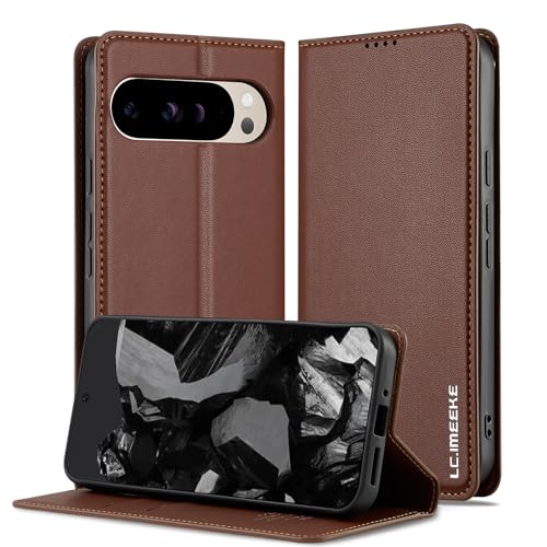 Kowauri Schutzhülle für Google Pixel 9 Pro XL, PU-Leder, Brieftaschen-Klapphülle für Damen und Herren, mit Kartenhalter, Ständer, Magnetverschluss, stoßfest, Schutzhülle für Google Pixel 9 Pro XL von Kowauri
