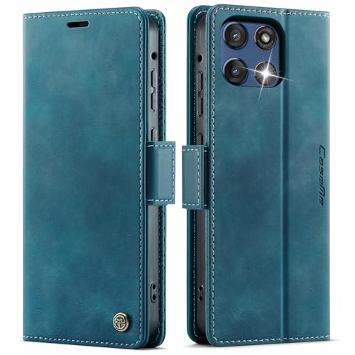 Kowauri Schutzhülle für Moto G Stylus 5G 2025, Leder, Brieftaschenformat, klassisches Design, mit Kartenfach und Magnetverschluss, Klapphülle für Motorola Moto G Stylus 5G 2025, Blaugrün Kowauri Schutzhülle für Moto G Stylus 5G 2025, Leder, Brieftaschenformat, klassisches Design, mit Kartenfach und Magnetverschluss, Klapphülle für Motorola Moto G Stylus 5G 2025, Blaugrün von Kowauri