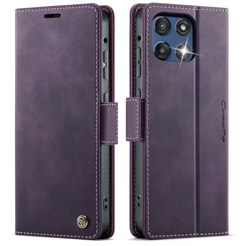 Kowauri Schutzhülle für Moto G Stylus 5G 2025, Leder, Brieftaschenformat, klassisches Design, mit Kartenfach und Magnetverschluss, Klapphülle für Motorola Moto G Stylus 5G 2025, Violett Kowauri Schutzhülle für Moto G Stylus 5G 2025, Leder, Brieftaschenformat, klassisches Design, mit Kartenfach und Magnetverschluss, Klapphülle für Motorola Moto G Stylus 5G 2025, Violett von Kowauri