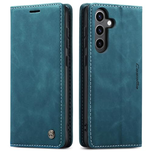 Kowauri Schutzhülle für Samsung Galaxy S24 FE, klassisches Design, Leder, Brieftasche, Magnetverschluss, Klapphülle mit Ständer, Kartenhalter, stoßfest, Schutzhülle für Samsung Galaxy S24 FE 5G von Kowauri