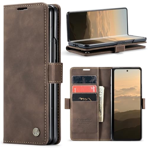 Kowauri Schutzhülle für Samsung Galaxy Z Fold 6, klassisches Design, Leder, Brieftasche, Magnetverschluss, Klapphülle mit Ständer, Kartenhalter, stoßfest, Schutzhülle für Samsung Galaxy Z Fold 6 5G Kowauri Schutzhülle für Samsung Galaxy Z Fold 6, klassisches Design, Leder, Brieftasche, Magnetverschluss, Klapphülle mit Ständer, Kartenhalter, stoßfest, Schutzhülle für Samsung Galaxy Z Fold 6 5G von Kowauri