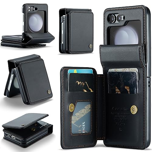 Kowauri für Samsung Galaxy Z Flip 5 Hülle mit Kartenhalter, Galaxy Z Flip 5 PU Leder Wallet Case mit RFID-blockierendem Kartensteckplatz Magnetverschluss Stoßfeste Schutzhülle für Damen Herren von Kowauri