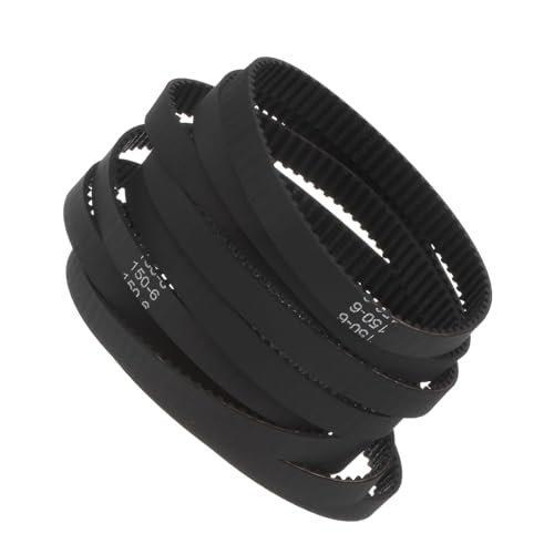 Kozelo 10 Stück 2GT geschlossener Zahnriemen - [150mm Länge x 6mm Breite] 150-2GT-6 Gummiband für den Einsatz in 3D-Druckern, 75 Zähne, Schwarz von Kozelo