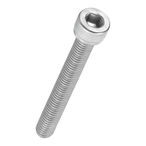 Kozelo 10 Stück Zylinderschrauben mit Innensechskant - [M8-1.25 x 65mm] 304 Edelstahl Vollgewinde Innensechskantschraube für Elektromotor 3D-Drucker Lüfter Motorenaustausch, Silber von Kozelo