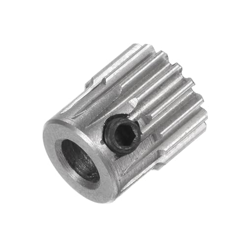 Kozelo Mod 0.5 Ritzel 16 Zähne - [4mm Bohrung x 5mm Höhe] Differential-Motorritzel für RC-Modellauto-Teile, Getriebe, elektrische Schleifmaschinen, Edelstahl, silberfarben von Kozelo
