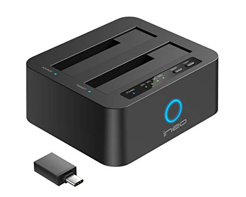 KozyGear ineo | 2 Way USB 3.0 HDD/SSD Docking Station | Offline Clone Station | Including USB-C Adapter, Power Supply 12V 3A | for 2.5 & 3.5 Inch HDD/SSD KozyGear ineo | 2 Way USB 3.0 HDD/SSD Docking Station | Offline Clone Station | Including USB-C Adapter, Power Supply 12V 3A | for 2.5 & 3.5 Inch HDD/SSD von KozyGear