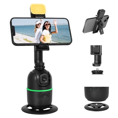 KozyOne Auto Face Body Tracking Stativ Keine App Erforderlich, 360° Rotation Telefonhalter mit Fülllicht, Auto Tracking Telefonständer, Smart Gestensteuerung, für Vlog, Tiktok, Streaming, Zoom KozyOne Auto Face Body Tracking Stativ Keine App Erforderlich, 360° Rotation Telefonhalter mit Fülllicht, Auto Tracking Telefonständer, Smart Gestensteuerung, für Vlog, Tiktok, Streaming, Zoom von KozyOne