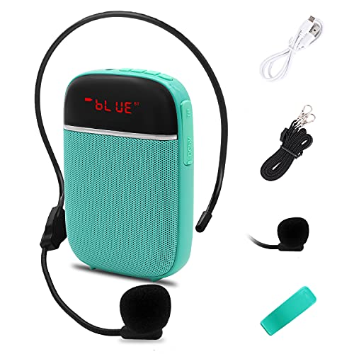 Tragbarer Bluetooth-Mini-Lautsprecher, wiederaufladbar, kabelgebunden, mit Mikrofon, für Klassenzimmer und Outdoor-Aktivitäten, für Lehrer, Trainer und mehr (blau) von KozyOne