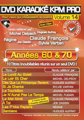 Karaoke Pro Vol.14 « Années 60 & 70 » [DVD-AUDIO] von Kpm